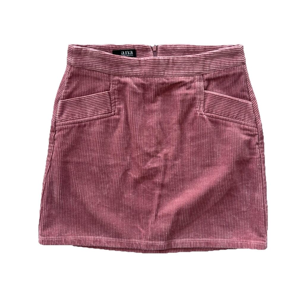 A.n.a. Pink Corduroy Size 2 Mini Skirt Denim Classic Cottage Core Blush Light